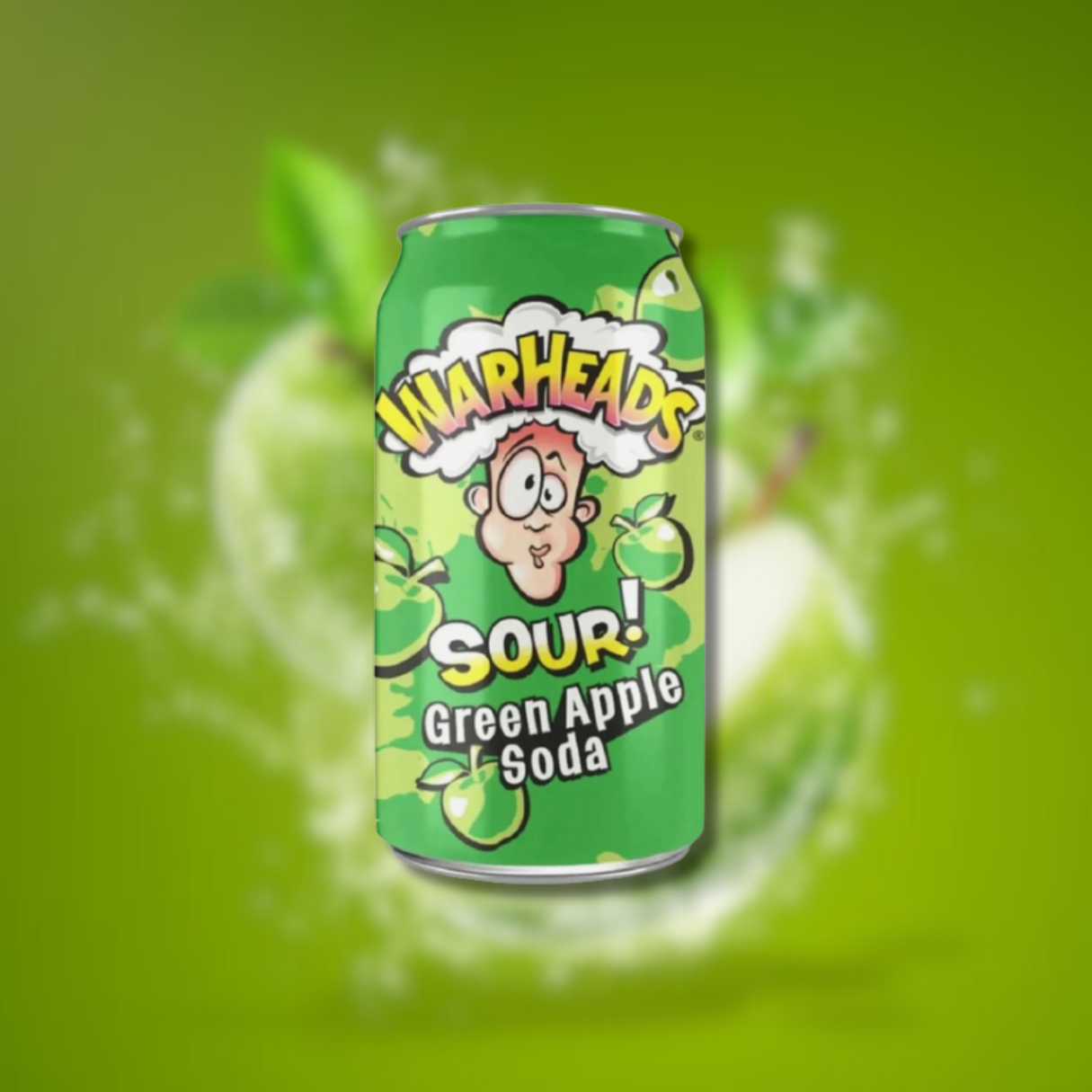 Sour Apple Warhead Soda